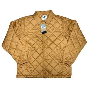 Nike Club Lightweight Quilted Therma-FIT Jacket Brown FZ0634-224 Mens Sz M